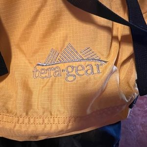 New no tags Terra Gear hiking backpack , bright yellow in color